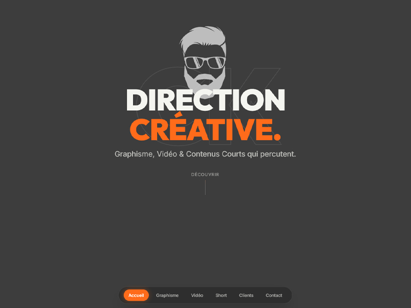 Projet web design COMKRIS avec interface moderne et structure orientee conversion